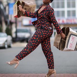 Long Floral Blazer & Pants Set